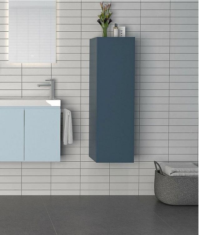 Шкаф пенал Orka Ferla 30 3006244 подвесной Синий матовый