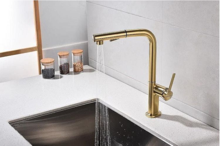 Смеситель для кухни Paulmark Neo Ne214419-BG Брашированное золото Смеситель для кухни Paulmark Neo Ne214419-BG Брашированное золото