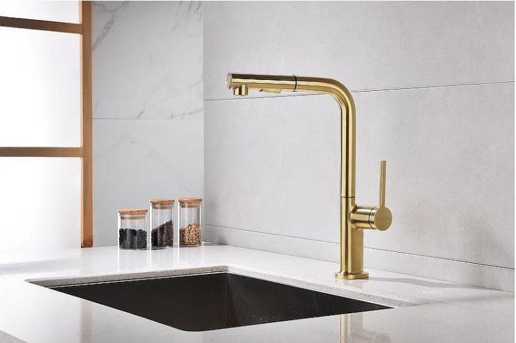 Смеситель для кухни Paulmark Neo Ne214419-BG Брашированное золото Смеситель для кухни Paulmark Neo Ne214419-BG Брашированное золото