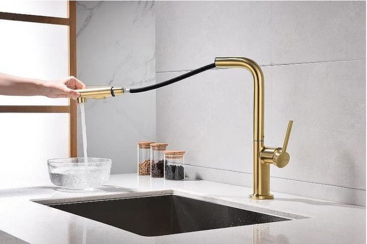 Смеситель для кухни Paulmark Neo Ne214419-BG Брашированное золото Смеситель для кухни Paulmark Neo Ne214419-BG Брашированное золото