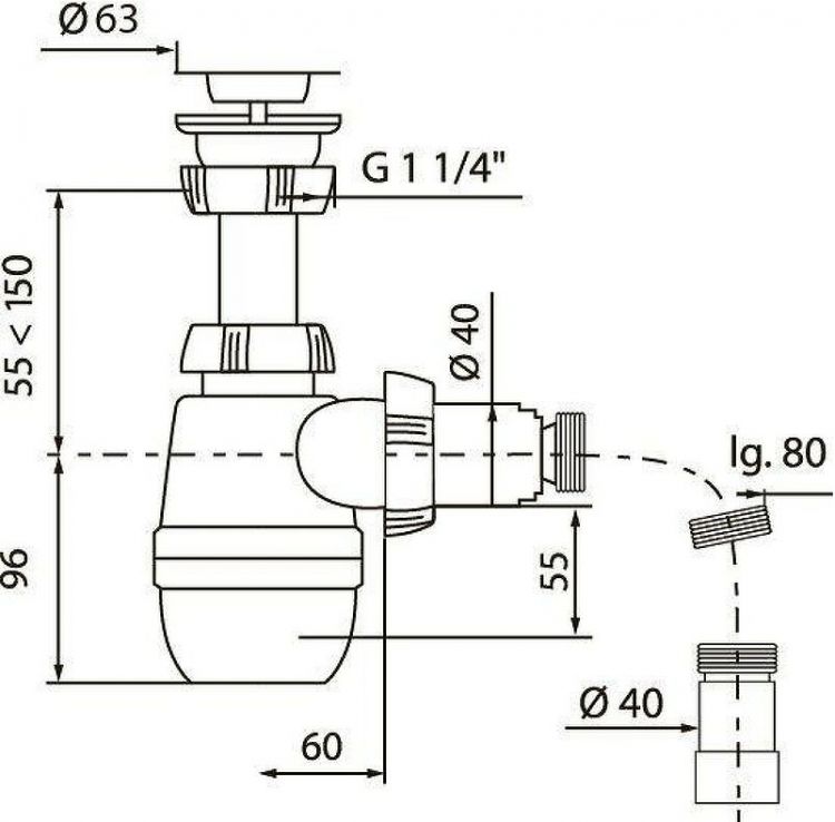 Тумба с раковиной DIWO Сочи 60 подвесная цвет Дуб альбион