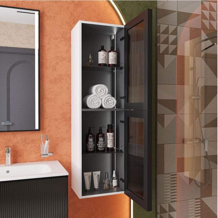 Шкаф пенал STWORKI Левангер 40 3008058 подвесной цвет Белый матовый