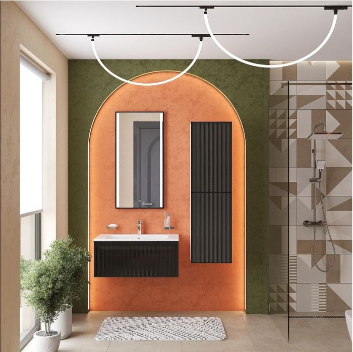 Шкаф пенал STWORKI Левангер 40 3008058 подвесной цвет Белый матовый