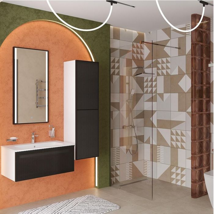 Шкаф пенал STWORKI Левангер 40 3008058 подвесной цвет Белый матовый