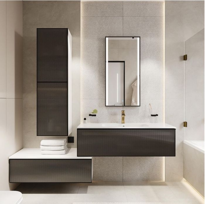 Шкаф пенал STWORKI Левангер 40 3008058 подвесной цвет Белый матовый