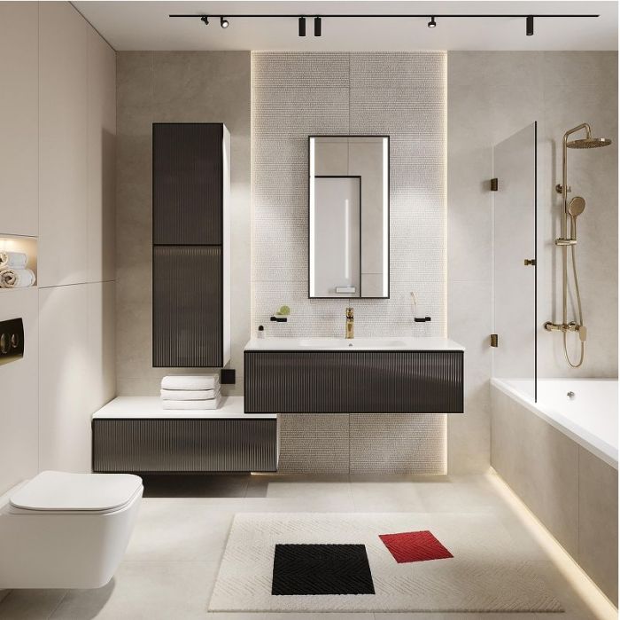 Шкаф пенал STWORKI Левангер 40 3008058 подвесной цвет Белый матовый