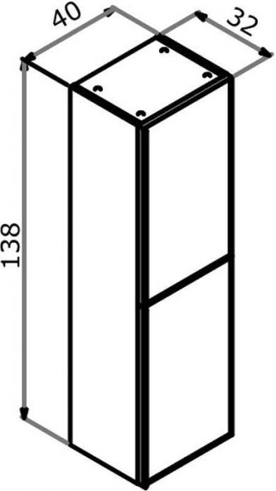 Шкаф пенал STWORKI Левангер 40 3008058 подвесной цвет Белый матовый