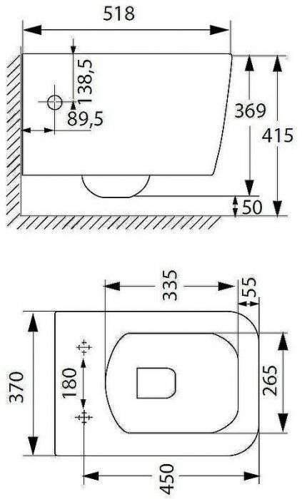 Унитаз биде Allen Brau Liberty 2 4.33009.20 подвесной Белый без сиденья