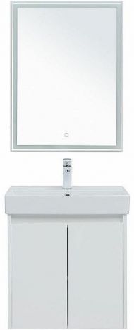 Комплект мебели для ванной Aquanet Nova Lite 60 302532 подвесной Белый глянец