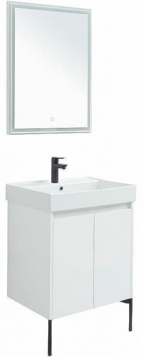 Комплект мебели для ванной Aquanet Nova Lite 60 302532 подвесной Белый глянец