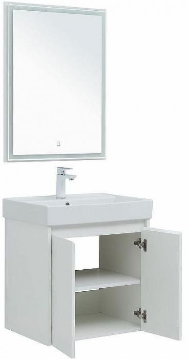 Комплект мебели для ванной Aquanet Nova Lite 60 302532 подвесной Белый глянец