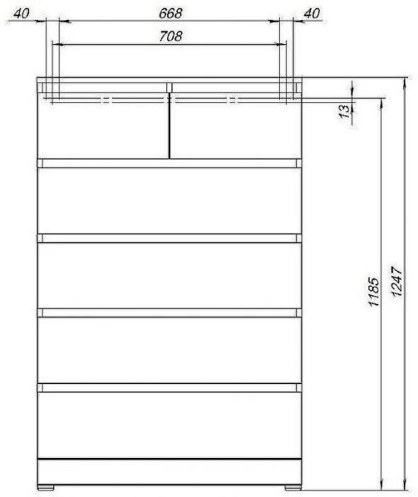 Комод Aquanet Сканди 80 302546 Дуб крафт