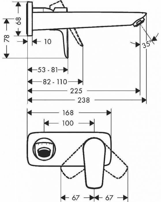 Смеситель для раковины Hansgrohe Talis E 71734000 Хром