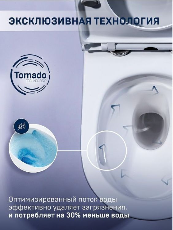 Унитаз компакт Charus Torre Bianca CT700-131W Caravan цвет Белый с бачком и сиденьем Микролифт