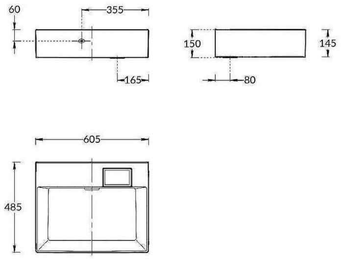 Раковина Kerama Marazzi Logica 60 LO.wb.60.0 Белая глянцевая