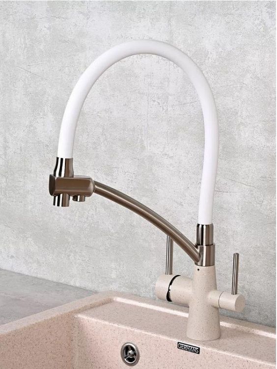 Смеситель для кухни Wisent W4855-20-3 цвет Бежевый Смеситель для кухни Wisent W4855-20-3 цвет Бежевый