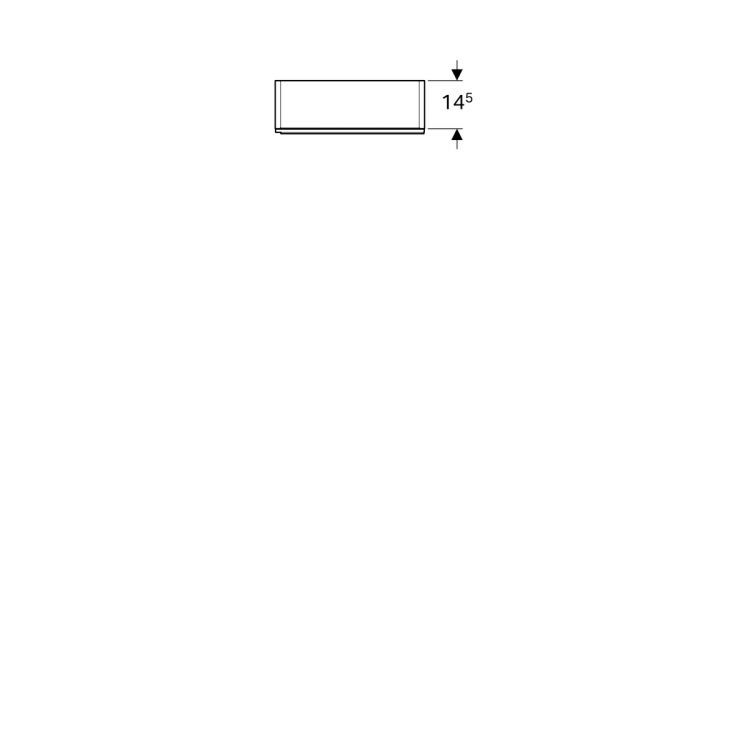 Пенал для ванной Geberit Acanto плоский, 45x18, черный [500.637.16.1]