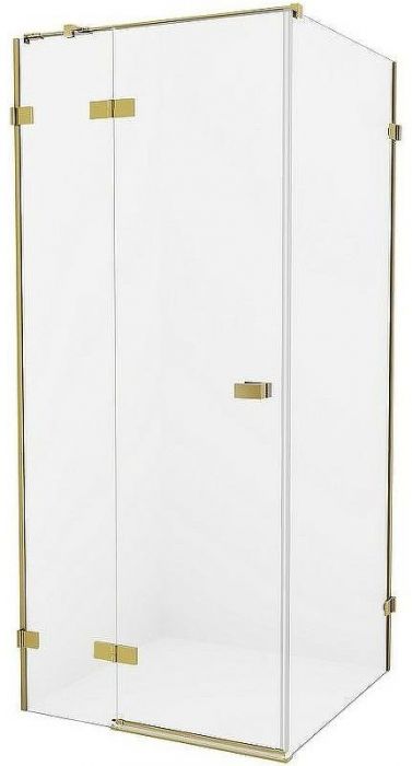 Душевой уголок New Trendy Avexa Gold 90х110 L EXK-1748 профиль Брашированное золото стекло прозрачное
