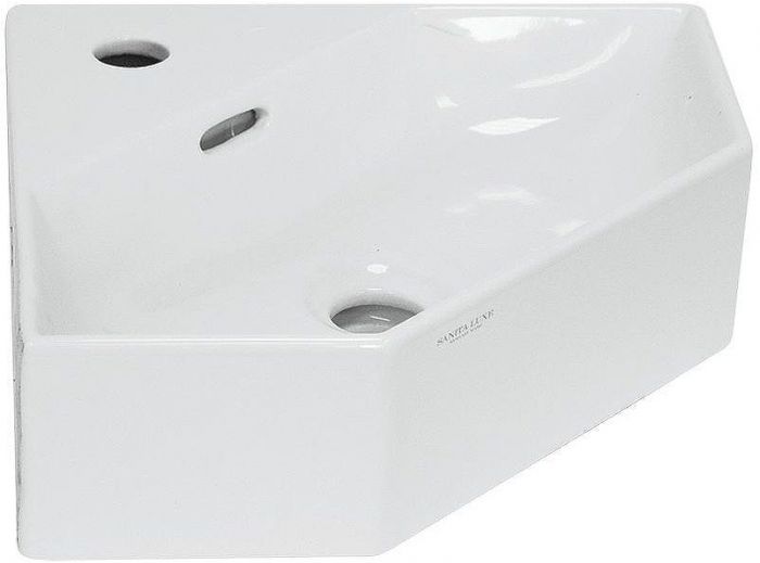 Раковина-чаша Sanita Luxe Line 49 WB.CR/Line/35-C/WHT.G/S1 угловая Белая