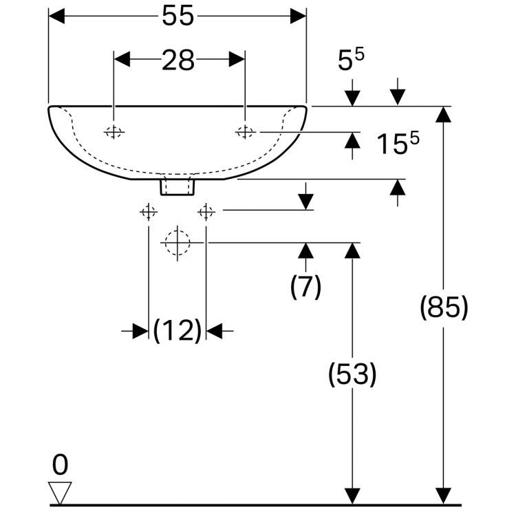 Раковина Geberit Renova Nr.1, 223055000