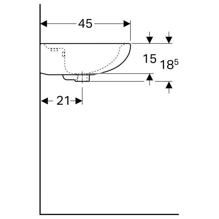 Раковина Geberit Renova Nr.1, 223055000