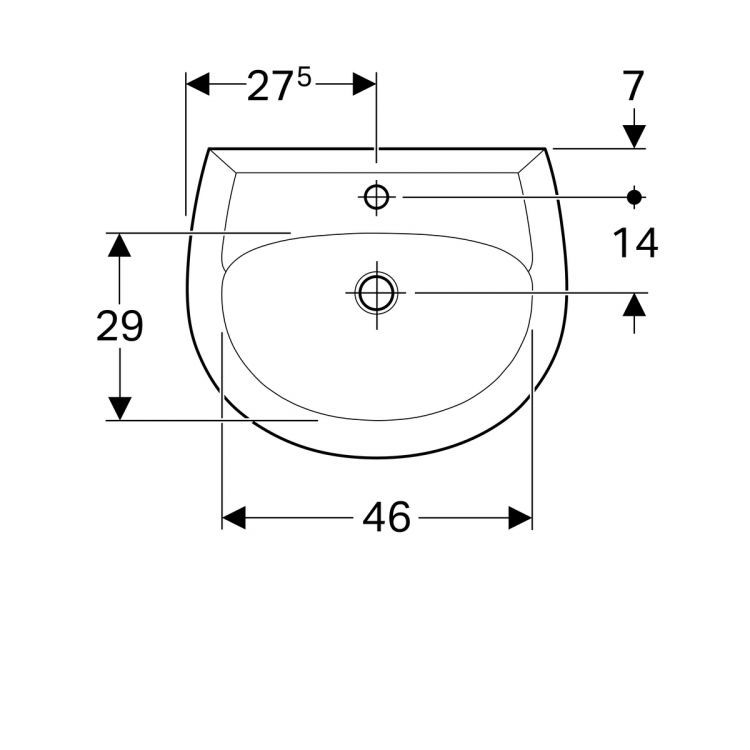 Раковина Geberit Renova Nr.1, 223055000
