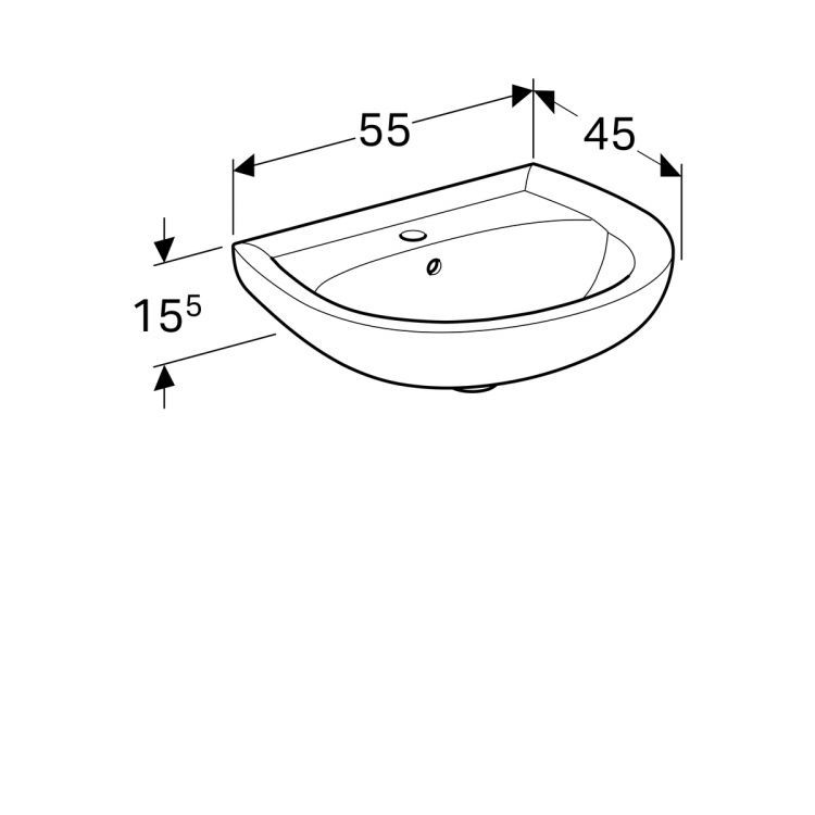 Раковина Geberit Renova Nr.1, 223055000