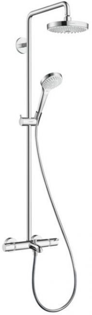 Hansgrohe Croma Select S 180 SHP Душевая система, верхний душ 187мм, с ручным душем и смесителем, цвет: белый/хром