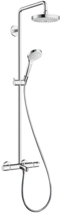 Hansgrohe Croma Select S 180 SHP Душевая система, верхний душ 187мм, с ручным душем и смесителем, цвет: белый/хром