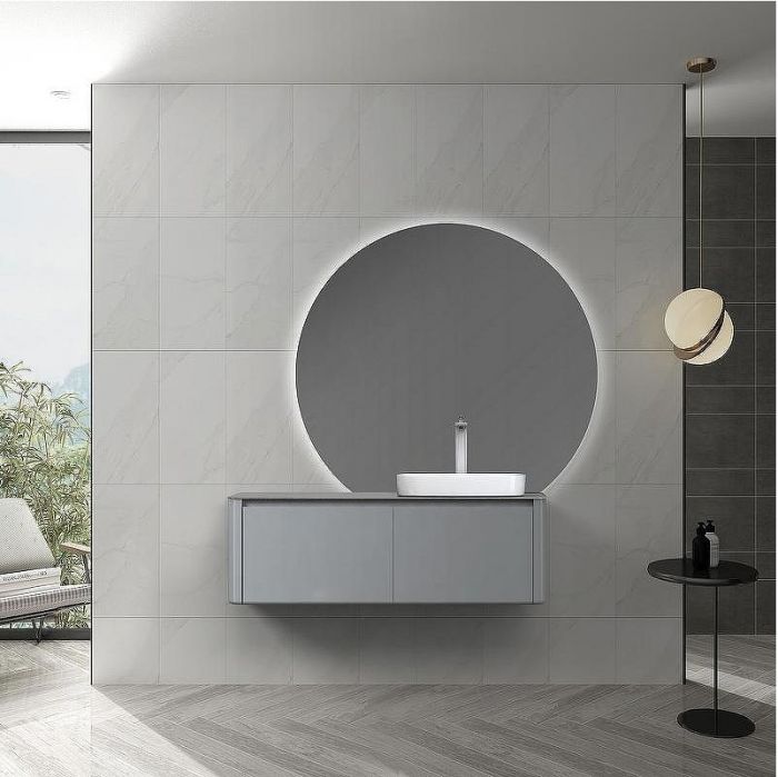 Тумба с раковиной Black&White Universe U915.1200 R 120 R 9151200R подвесная Glossy light grey