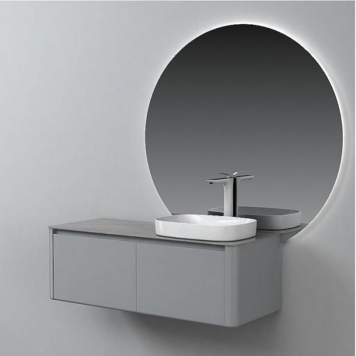 Тумба с раковиной Black&White Universe U915.1200 R 120 R 9151200R подвесная Glossy light grey