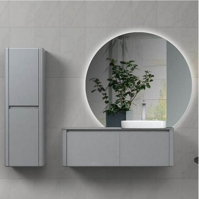 Тумба с раковиной Black&White Universe U915.1200 R 120 R 9151200R подвесная Glossy light grey