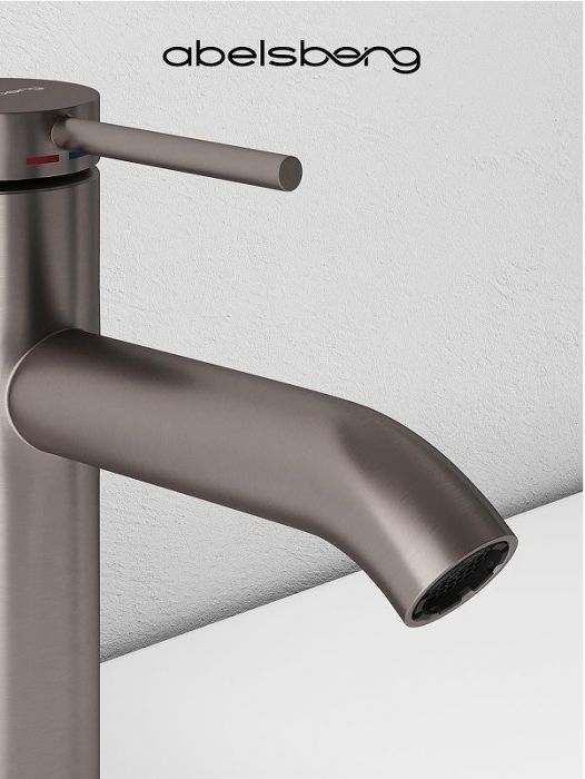 Смеситель для раковины Abelsberg Fluida ERF22001BN цвет Титан