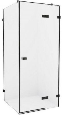 Душевой уголок New Trendy Avexa Black 120x110 R EXK-1605 профиль Черный стекло прозрачное