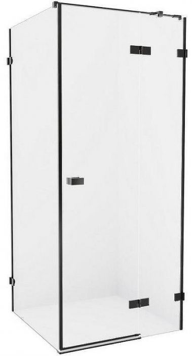 Душевой уголок New Trendy Avexa Black 120x110 R EXK-1605 профиль Черный стекло прозрачное