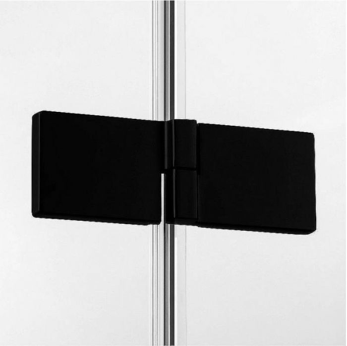 Душевой уголок New Trendy Avexa Black 120x110 R EXK-1605 профиль Черный стекло прозрачное