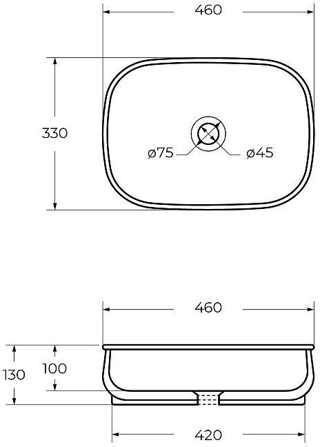 Раковина-чаша Cezares 46 CZR-6605 цвет Белый Раковина-чаша Cezares 46 CZR-6605 цвет Белый
