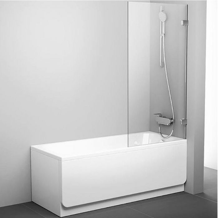 Шторка на ванну Ravak Brilliant BVS1-80 7U840A00Z1 профиль Хром стекло Transparent