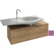 Тумба для ванной Jacob Delafon Stillness шириной 120 см с боковым расположением раковины, отделка - розовый лак [EB2001-M71]