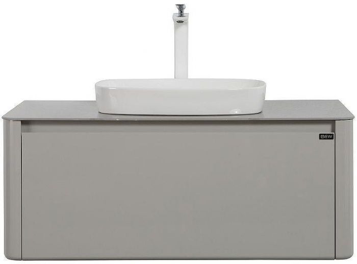 Тумба с раковиной Black&White Universe U915.1000 100 9151000 подвесная Glossy light grey