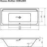 Акриловая ванна Corpa Nera Bellini 180x80 CN05020WH без гидромассажа