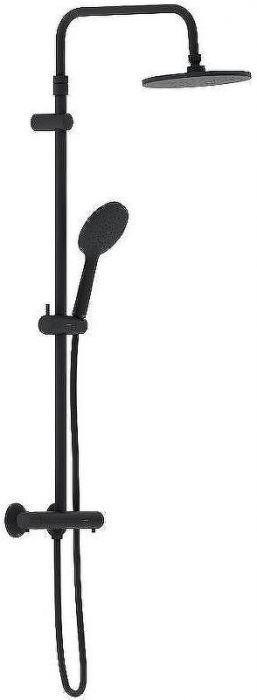 Душевая система Damixa Jupiter 977800300 с термостатом Черная матовая