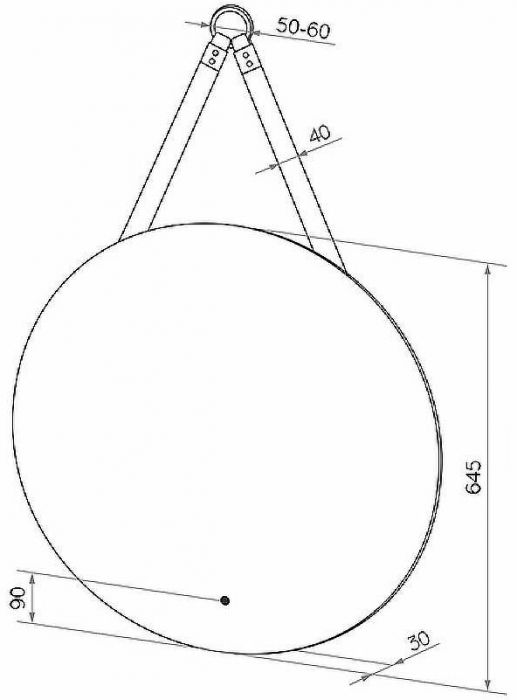 Зеркало Континент Best D 645 ЗЛП606 с подсветкой с бесконтактным выключателем