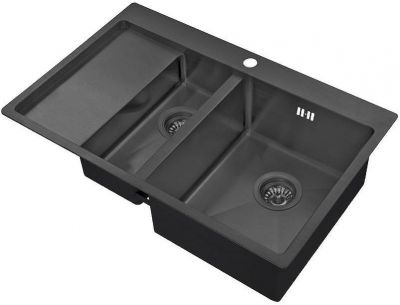 Кухонная мойка ZorG PVD Grafit PVD 5178-2-R GRAFIT Графит