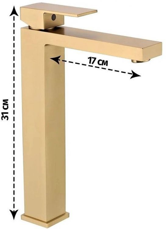 Смеситель для раковины Grocenberg GB3008MG Золото матовое