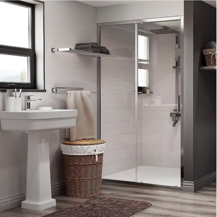 Душевая дверь WasserKRAFT Main 120 41S05 профиль Хром стекло прозрачное