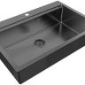Кухонная мойка Paulmark Kroner-Pro 75 PM707551-GM Вороненая сталь