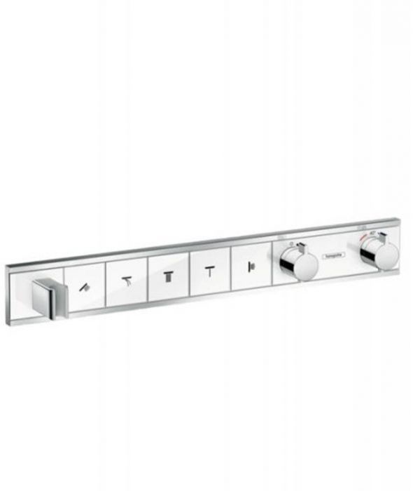 Hansgrohe RainSelect Смеситель для душа, термостатический, 5 источника, СМ, внешняя часть, цвет: хром/белый