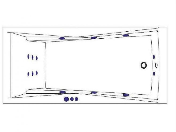 Акриловая ванна Whitecross Palace 180x80 0104.180080.100.SMART.CR с гидромассажем Акриловая ванна Whitecross Palace 180x80 0104.180080.100.SMART.CR с гидромассажем