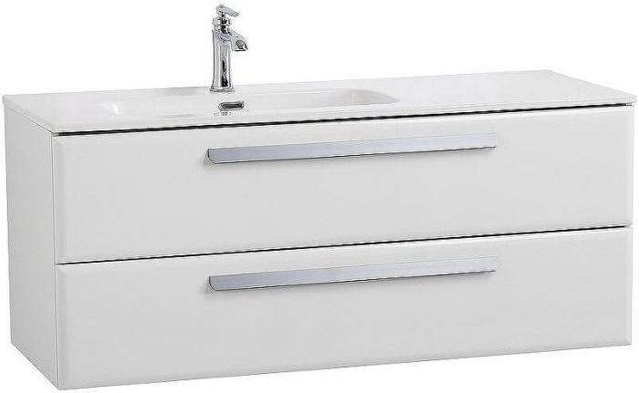Тумба под раковину Cezares Eco-Cer-N 120 L ECO-CER-N-1200-2C-SO-BL-L подвесная Bianco Lucido без ручек
